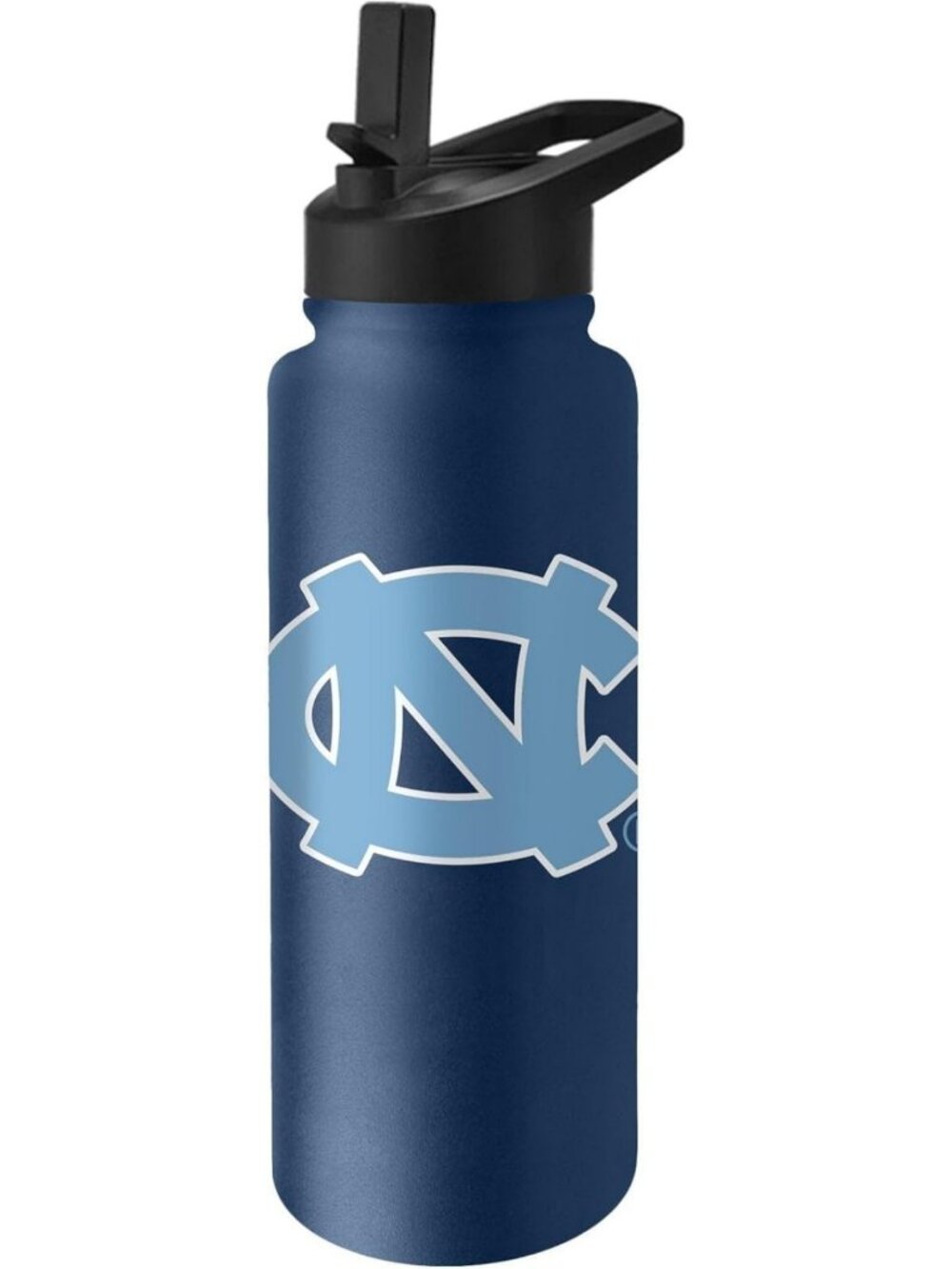 NCAA North Carolina 34 oz Stainless Steel Quencher Bottle - Team Color, Straw